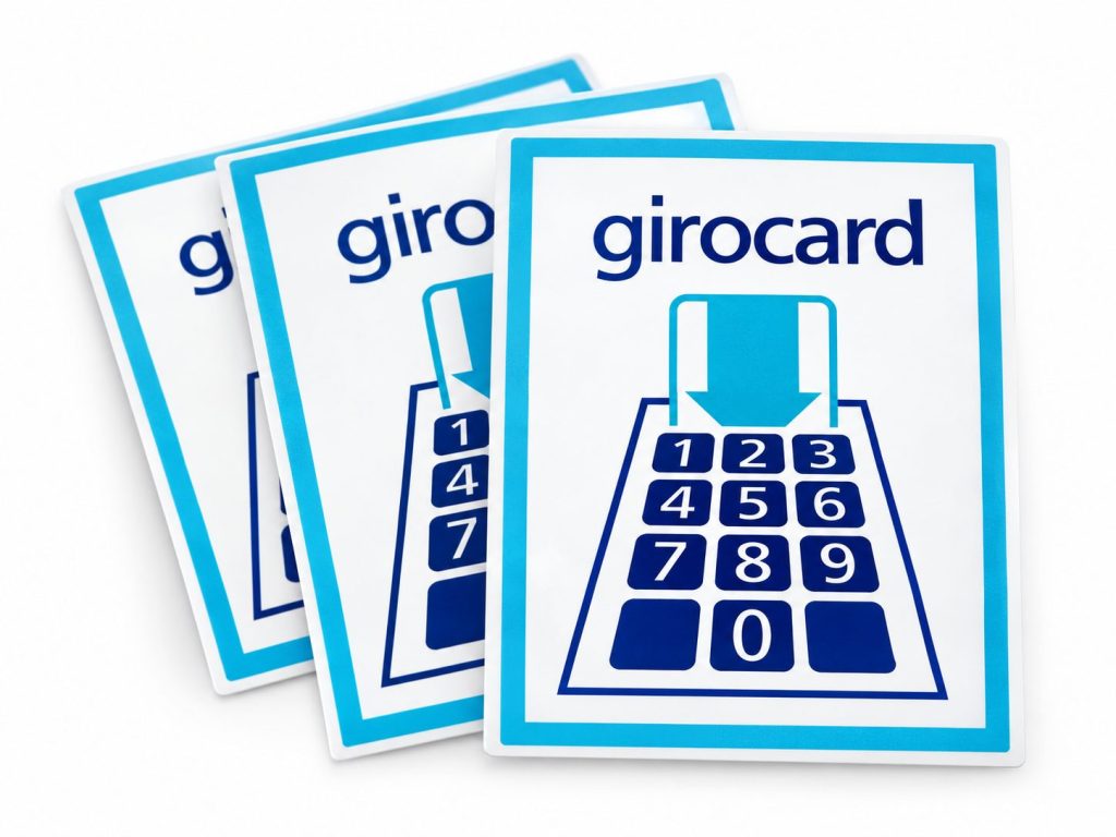 girocard Aufkleber, beidseitig lesbar
